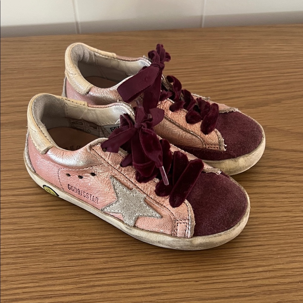 Golden Goose Kids Sneakers in Pink and Burgundy size 24 US 8